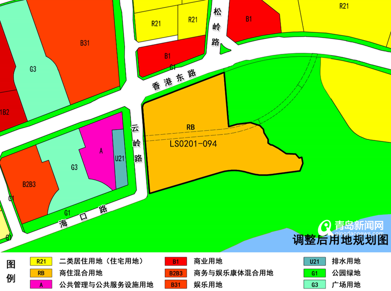 商业变商住混合 崂山金家岭金融新区一地块拟控规调整